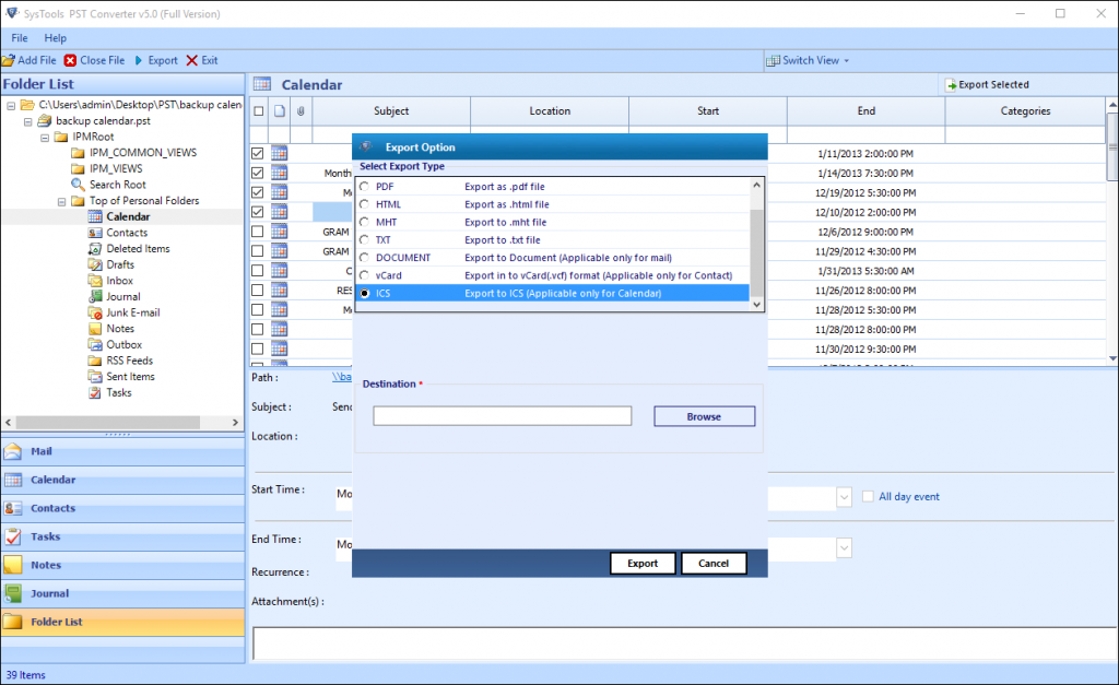Export Outlook Calendar To Lotus Notes Import ICS Files Into IBM Notes