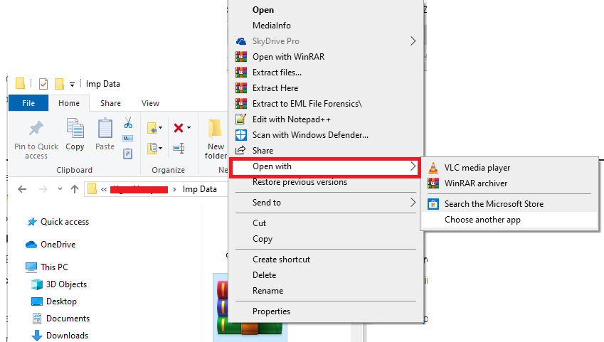 open zip files on windows 10