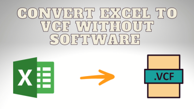 convert excel to vcf without software