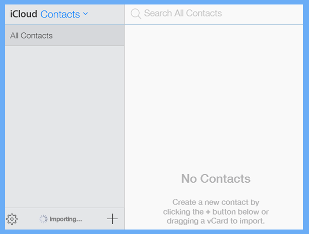 transfering contacts to iCloud