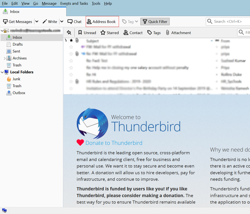 import Outlook contacts to Thunderbird Address Book