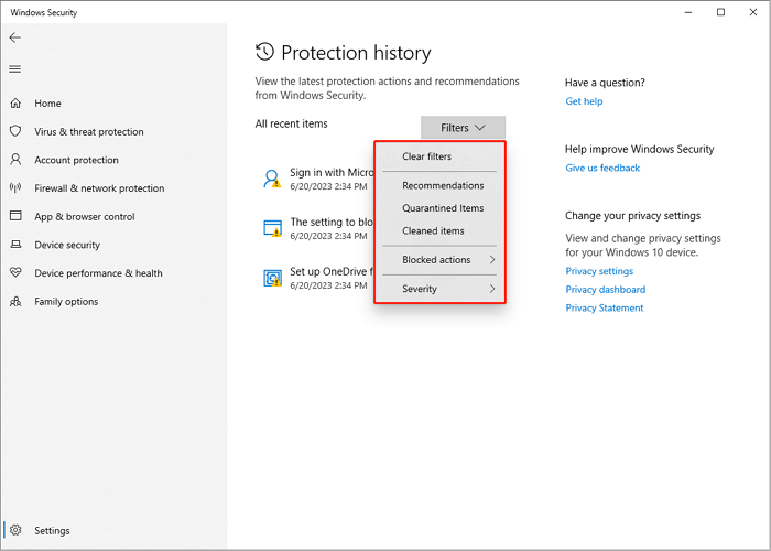 get back files deleted by windows defender