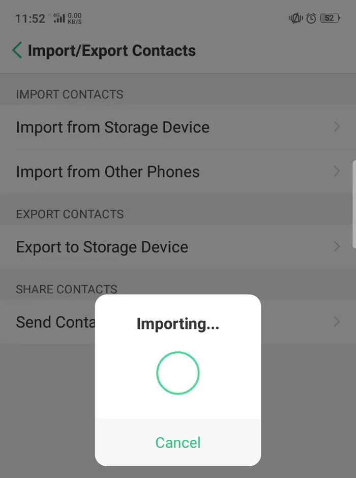 import contacts from excel
