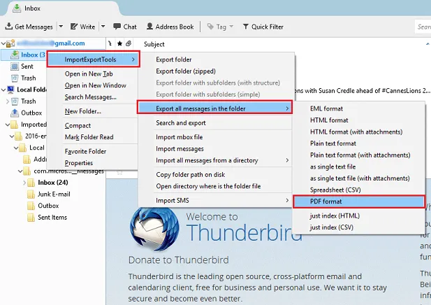 How to Batch Print Thunderbird Emails to PDF 