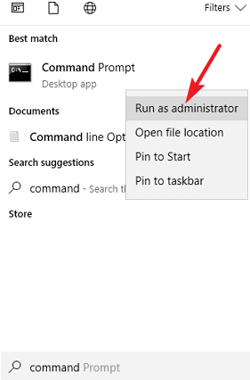 start the command prompt window