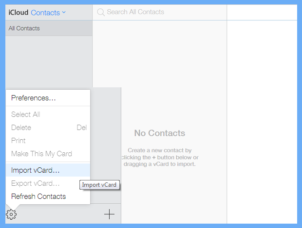 import Outlook contacts to iCloud