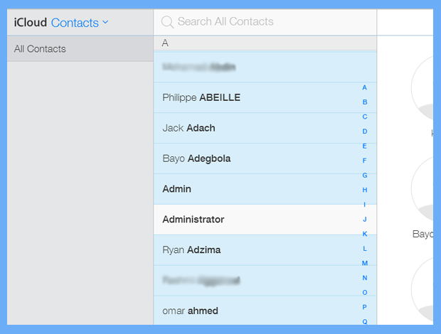 view contacts