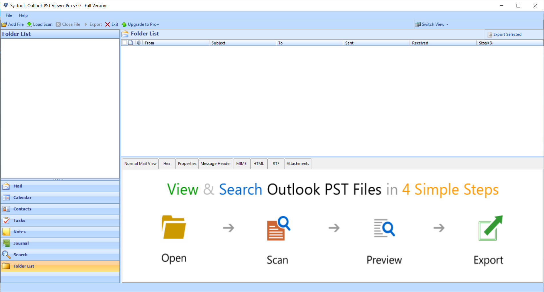 Конвертировать файл PST в PDF Tool