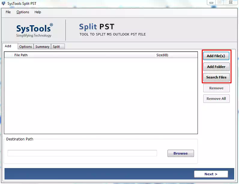 PST File Splitter